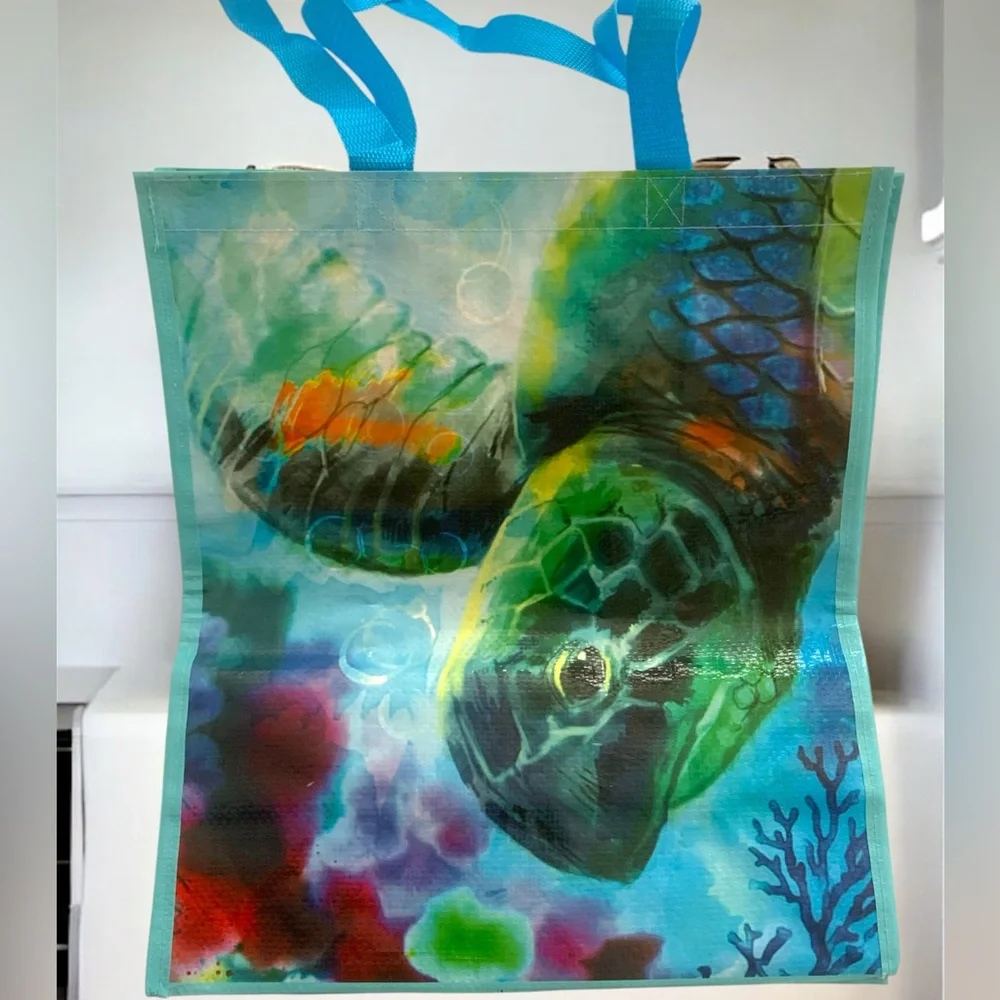 SAVE the TURTLE Tote Bag NEW unisex women men kids Gift Colorful_6